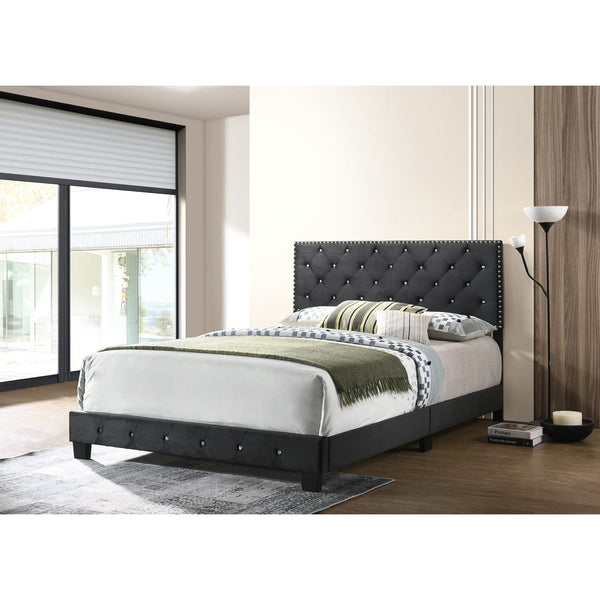 Glory Furniture Suffolk G1407-QB-UP Queen Bed, Black