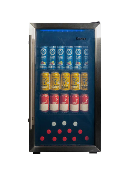 Danby DBC117A2BSSDD-6 117 (355 ml) Can Capacity Beverage Center Single Glass Door Mini-Fridge