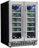 Danby DWC047D1BSSPR Napa 24" French Door Dual-Zone Wine Cooler