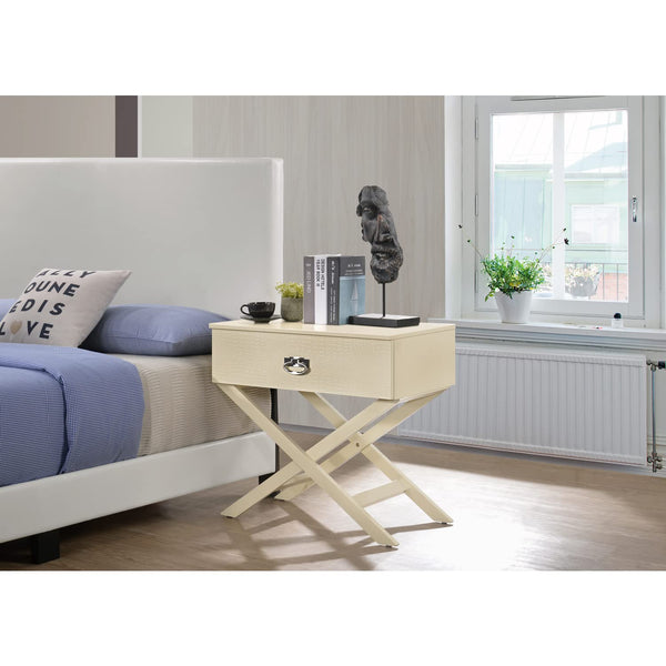 Glory Furniture Xavier 1 Drawer Nightstand in Beige