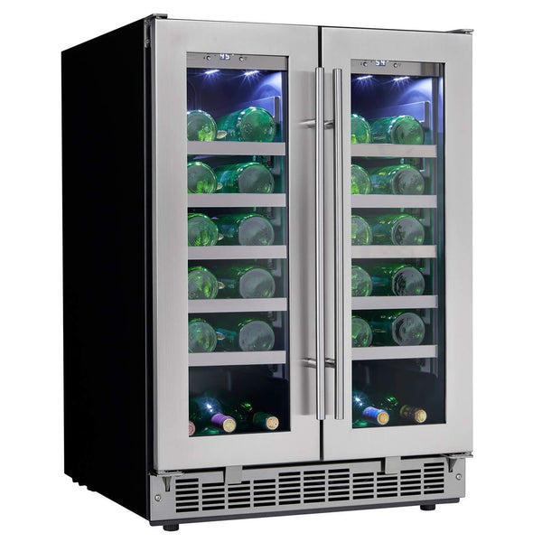 Danby DWC047D1BSSPR Napa 24" French Door Dual-Zone Wine Cooler