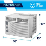Arctic Wind 5,000 BTU 115V Window Air Conditioner with Mechanical Controls | 3-Speeds | Adjustable Louvers | Cooling for Living Room, Bedroom, Small Areas up to 150 Sq.Ft. | 2AW5000MSA