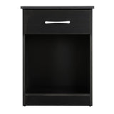 Glory Furniture Lindsey 1 Drawer RTA Nightstand in Black