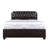 Glory Furniture Marilla Faux Leather Upholstered Full Bed in Dark Brown