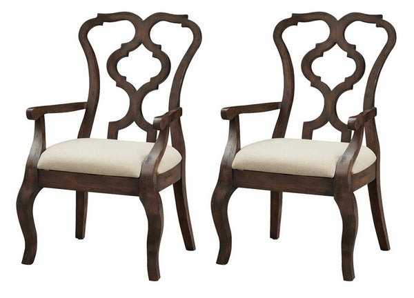 Set of 2 Chateau Upholstered Dining Arm Chairs