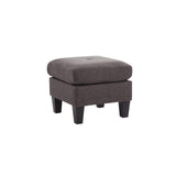 Glory Furniture Twill Tufted Ottoman Yellow Tufted