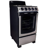 Danby Designer 20-in. Electric Range with Coil Elements and 2.3-Cu. Ft. Oven Capacity in Stainless Steel/Black