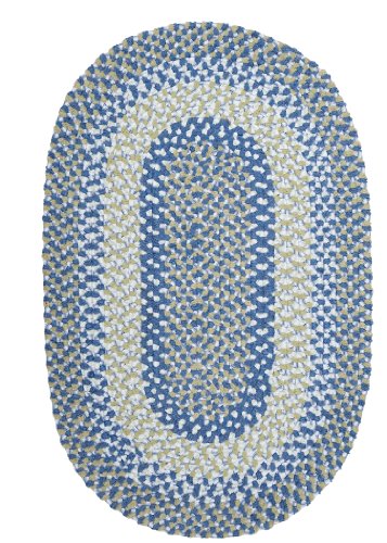 Colonial Mills Blokburst Braided Rug 6x9 Blueberry Pie