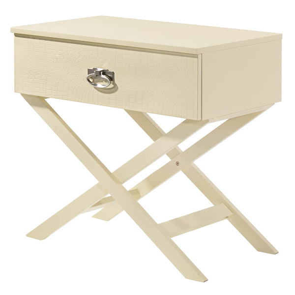 Glory Furniture Xavier 1 Drawer Nightstand in Beige