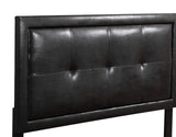 Glory Furniture Panello Faux Leather Upholstered Full Bed in Black