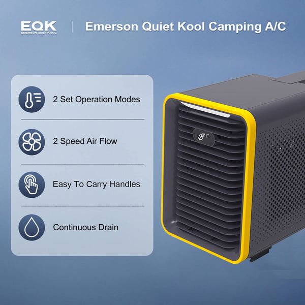 Emerson Quiet Kool EAP02 Camping 1,500 BTU Portable Air Conditioner, White