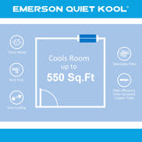 Emerson Quiet Kool 12,000 BTU 230V Smart Through-The-Wall Air Conditioner with Remote, Wi-Fi, and Voice Control | Energy Star | Cools Rooms up to 550 Sq.Ft. | 24H Timer| EATC12RE2T, 12000, White