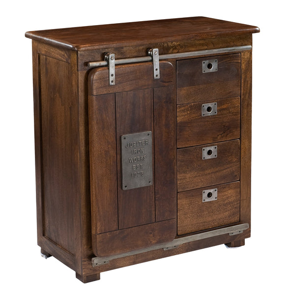 Four Drawer One Door Cabinet