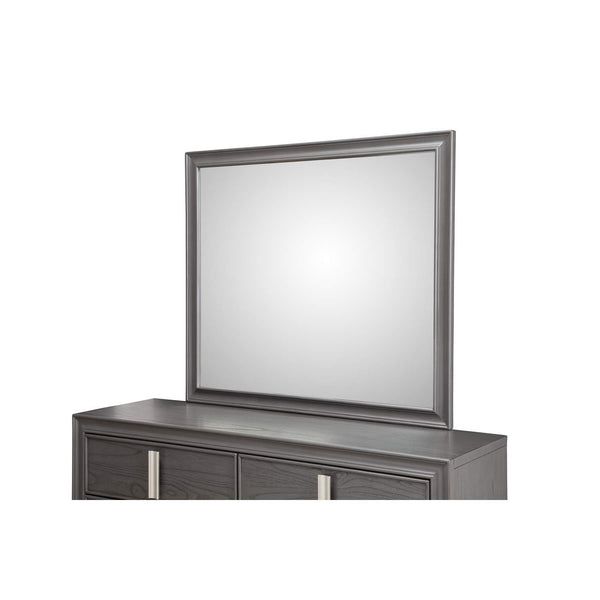 Alpine Furniture Lorraine Wood Bedroom Mirror in Dark Gray