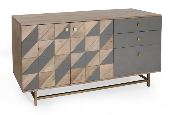 Two Door Three Drawer Credenza
