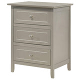 Glory Furniture Daniel 3 Drawer Nightstand in Yellow