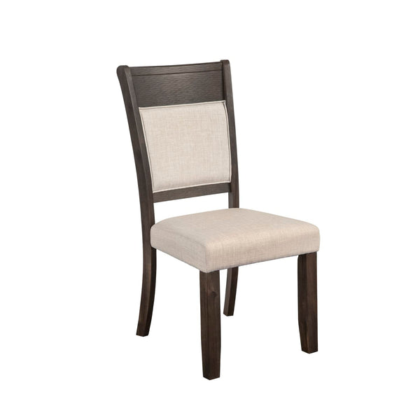 Alpine Furniture Brayden Wooden Upholstered Set of 2 Dining Side Chairs in Espresso