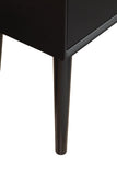 Alpine Furniture Flynn Wood 1 Drawer End Table in Black