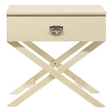 Glory Furniture Xavier 1 Drawer Nightstand in Beige