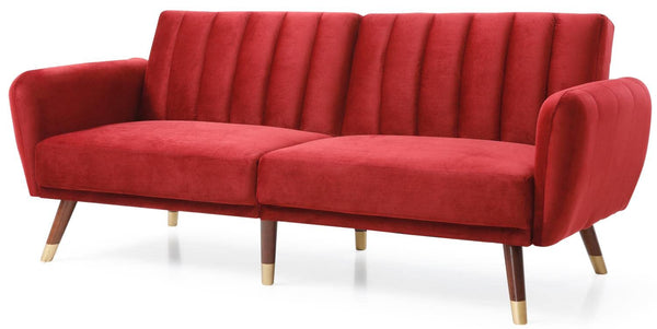 Glory Furniture Siena , Burgundy Sofa Bed, 34" H X 83" W X 35" D