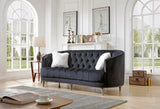Glory Furniture Dania , Black Sofa, 36" H X 87" W X 37" D