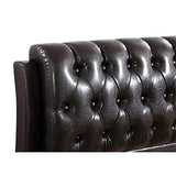 Glory Furniture Marilla Faux Leather Upholstered Full Bed in Dark Brown