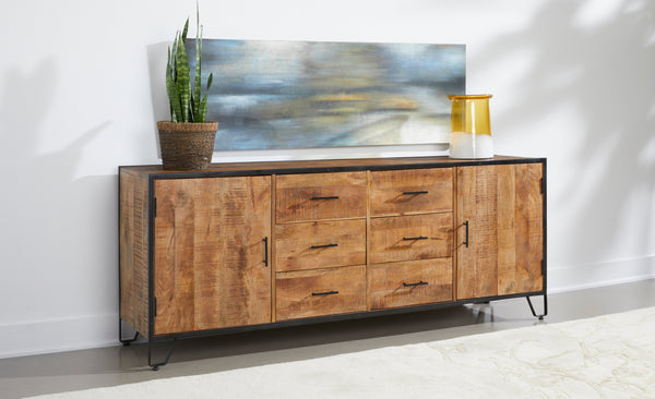 Two Door Six Drawer Credenza