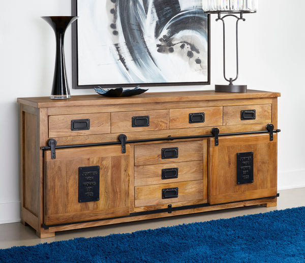 Two Door Seven Drawer Credenza