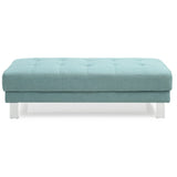 Glory Furniture Twill Oversized Ottoman Teal