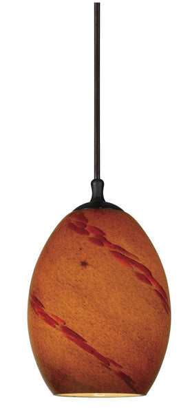 Cal Lighting UP-1037/6-RU Transitional One Light Line Voltage Uni Pack Pendants Collection in Bronze/Dark Finish, 6.00 inches
