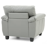 Glory Furniture Gallant Faux Leather Chair in Gray