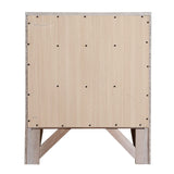 Glory Furniture Marilla 3-Drawer and Wood Nightstand Silver Painted