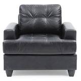 Glory Furniture Sandridge Faux Leather Chair in Black
