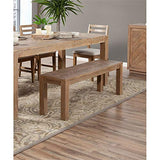 Alpine Furniture Aiden Wood Dining Bench in Weathered Natural (Brown)