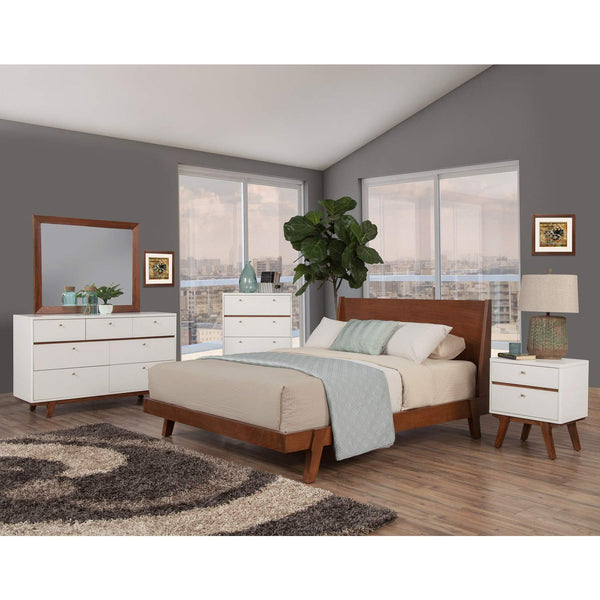 Alpine Furniture Dakota Wood Mirror in Acorn (Brown)