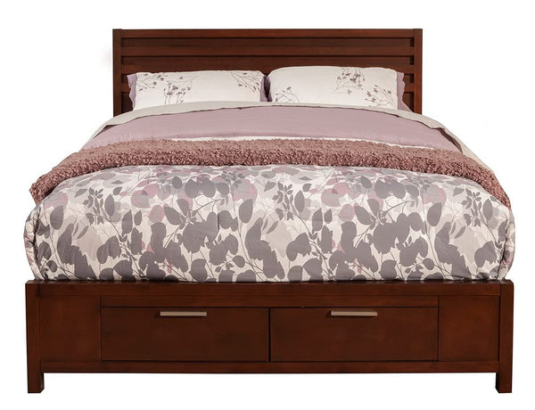 Alpine Furniture Urban Twin Wood Storage Bed in Merlot (Brown)