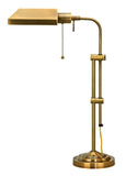 Cal 26" Height Metal Table Lamp in Brushed Steel Metal/Rectangular/Brushed Steel/Brushed Steel/60W/PHARMACY