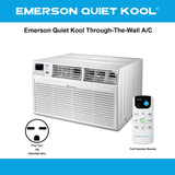 Emerson Quiet Kool 12,000 BTU 230V Smart Through-The-Wall Air Conditioner with Remote, Wi-Fi, and Voice Control | Energy Star | Cools Rooms up to 550 Sq.Ft. | 24H Timer| EATC12RE2T, 12000, White