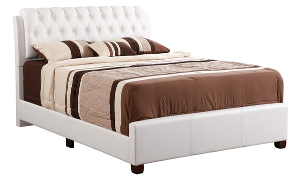 Glory Furniture Marilla Faux Leather Upholstered Full Bed in White