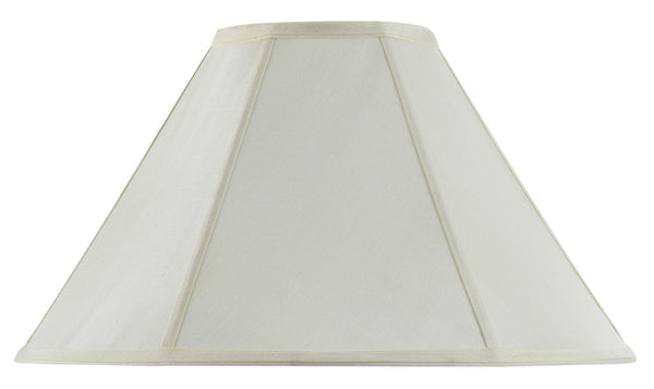 Cal Lighting SH-8101/21-EG 21-Inch Bottom Vertical Piped Basic Coolie Shade, Egg Shell