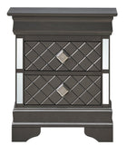 Glory Furniture Verona G6702-N Nightstand, Metalic Charcoal