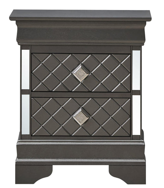 Glory Furniture Verona G6702-N Nightstand, Metalic Charcoal