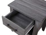 Glory Furniture Lennox 1 Drawer Nightstand in Gray