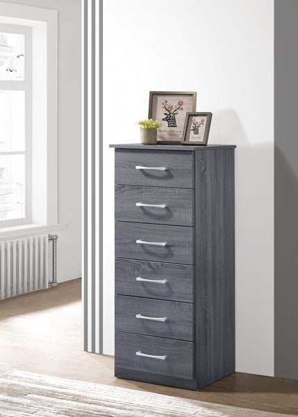 Glory Furniture Boston , Gray Lingerie Chest, 46" H X 18" W X 16" D