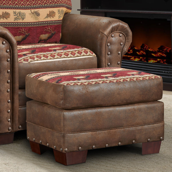 American Furniture Classics 8500-10 Sierra Lodge Ottoman, Brown