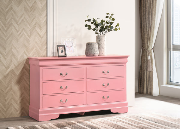Glory Furniture LouisPhillipe G02104-D Dresser , Pink