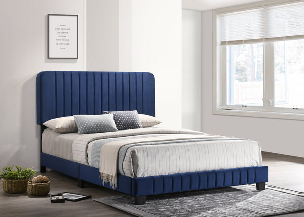 Glory Furniture Lodi G0409-QB-UP QUEEN BED , NAVY BLUE