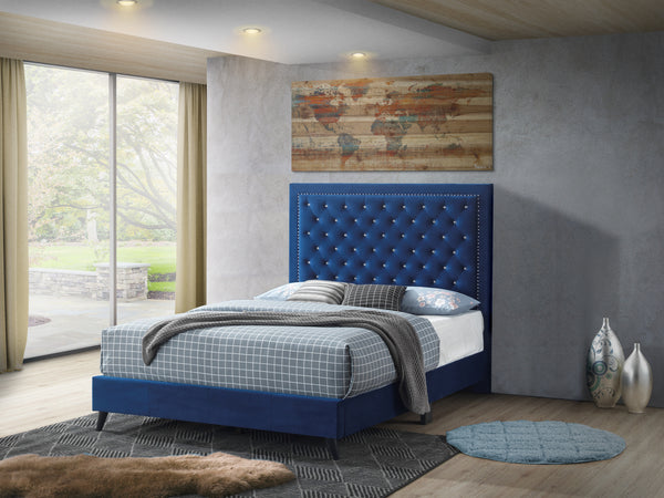 Glory Furniture Alba G0609-FB-UP FULL BED , NAVY BLUE