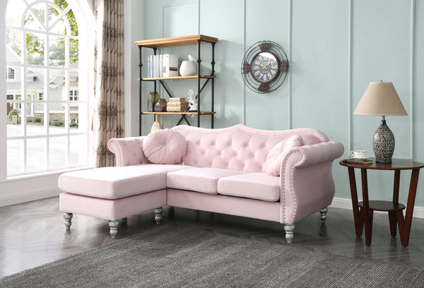 Glory Furniture Hollywood G0664B-SC Sofa Chaise , PINK