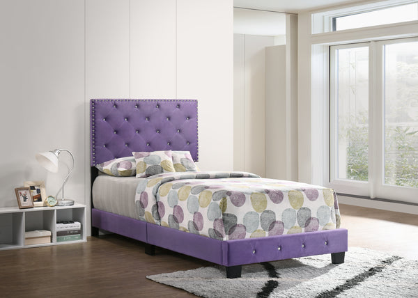 Glory Furniture Suffolk G1402-TB-UP Twin Bed , PURPLE